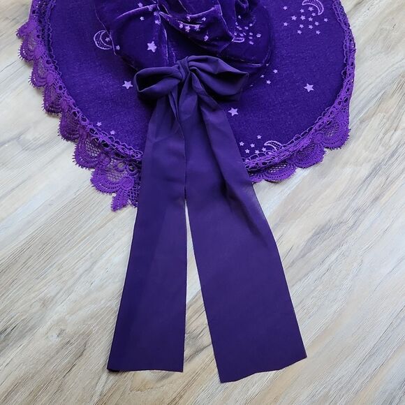 🔸️NWT Purple Velvety Witch Hat - Picture 6 of 10